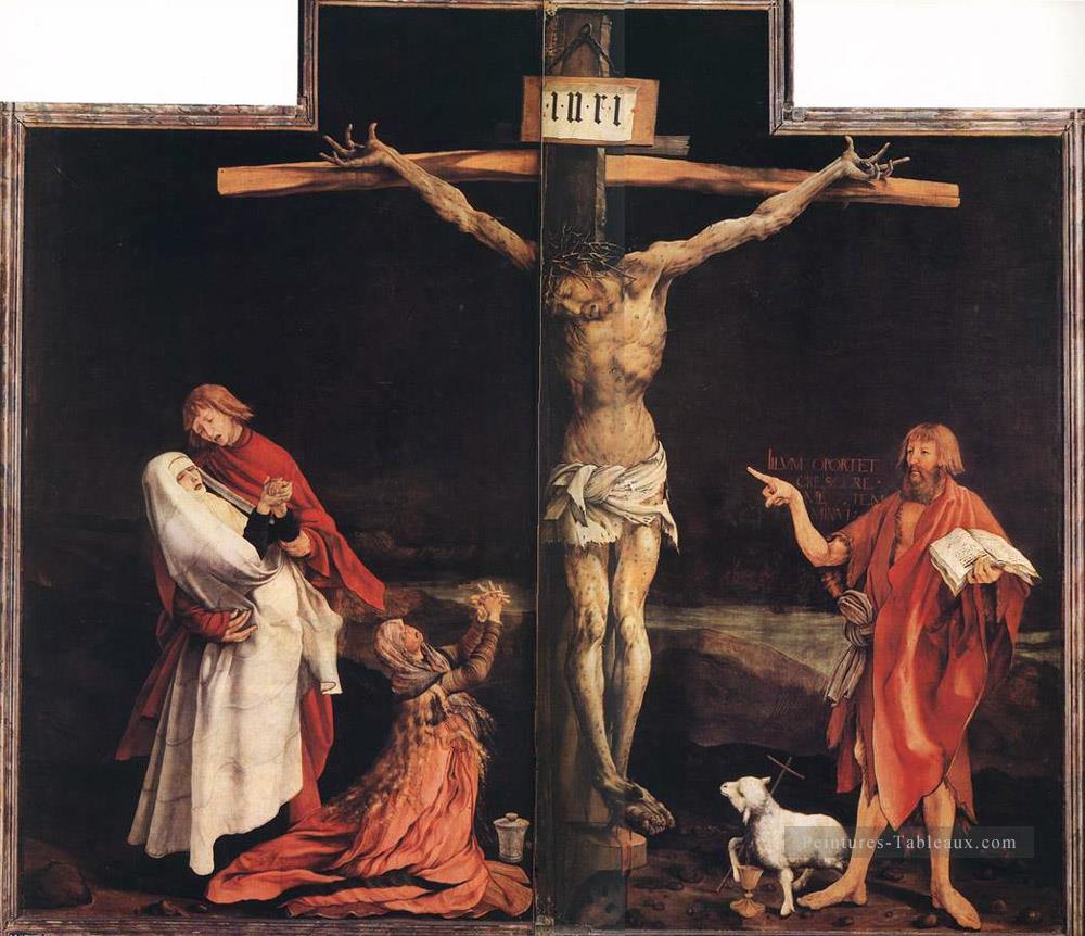 La crucifixion Renaissance Matthias Grunewald Peintures à l'huile